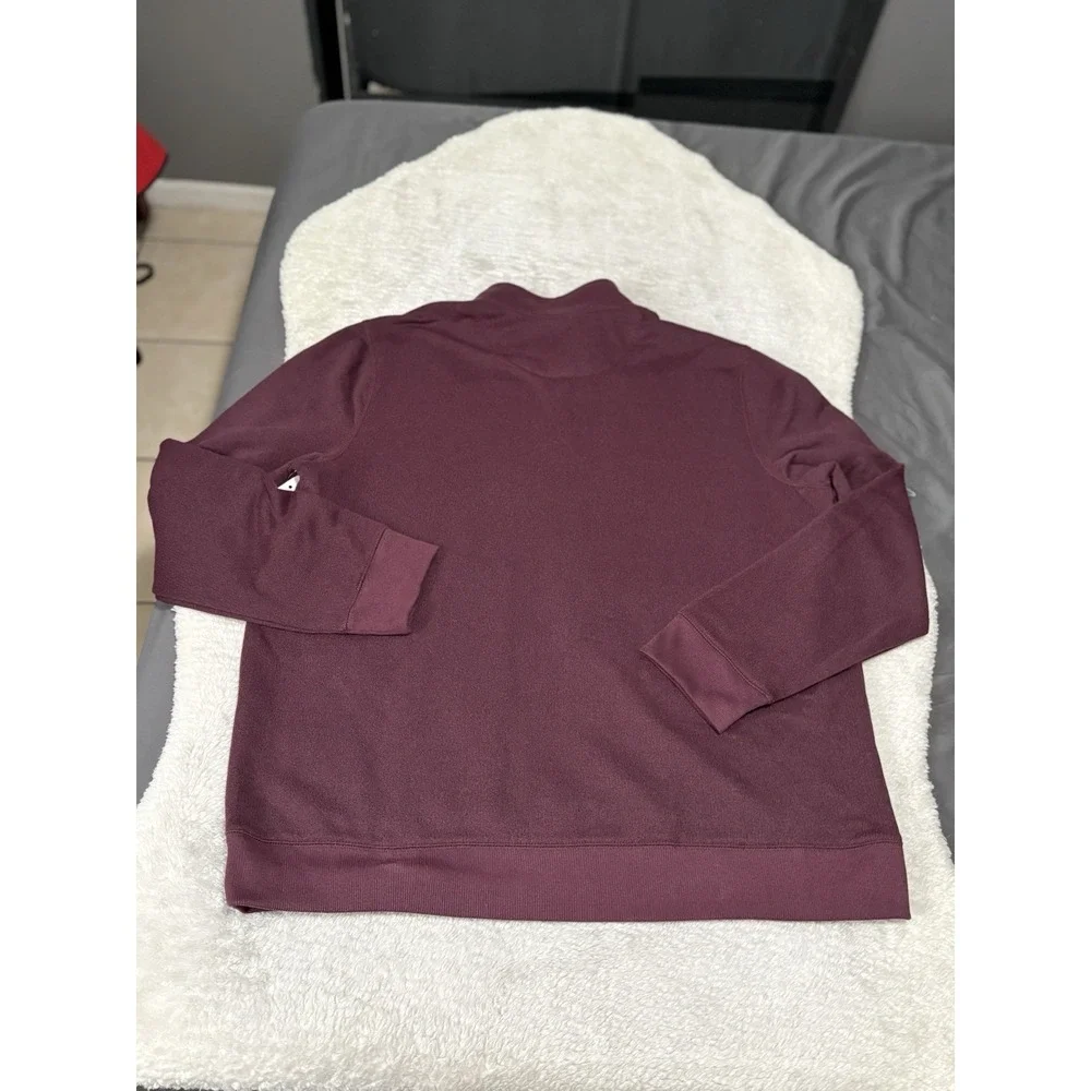 New Sonoma‎ Men's 1/4 Zip Sweater Fleece Size 3XLT Burgundy Soft NWT